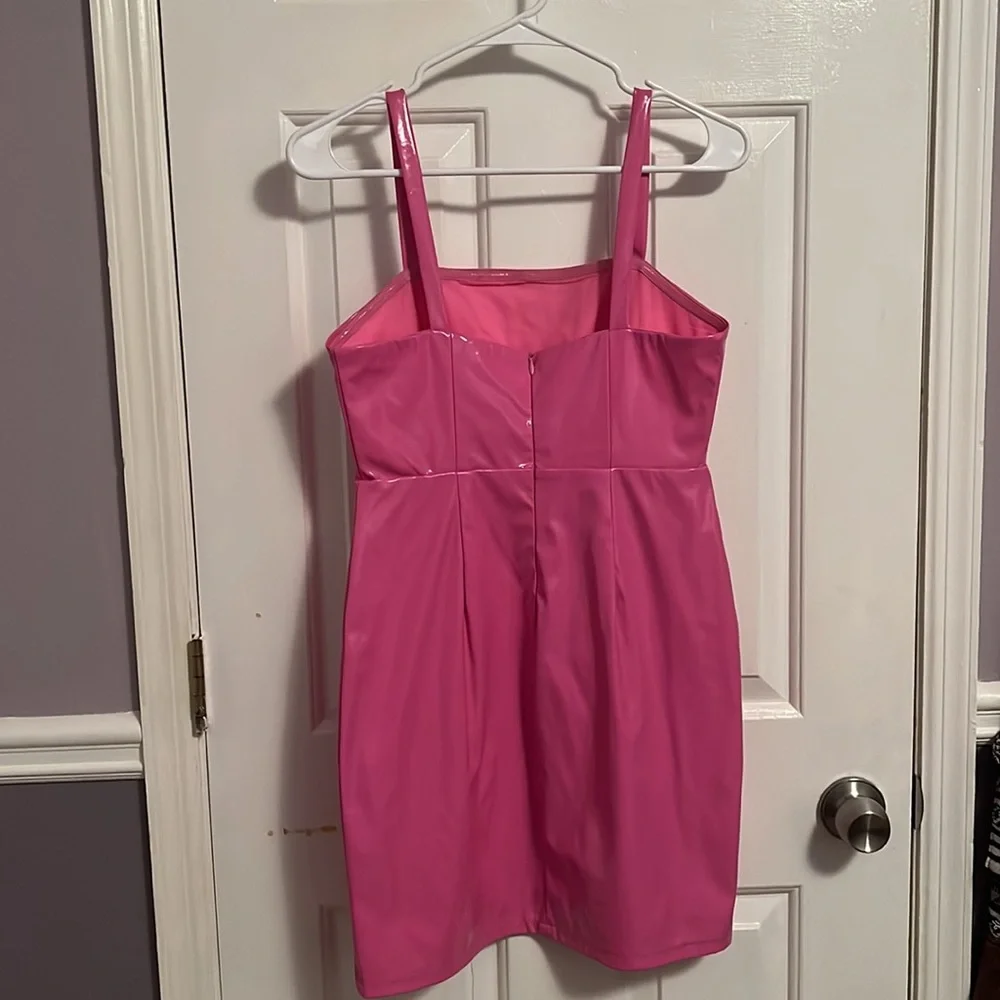 PINK LEATHER DRESS! - Picture 3 of 5